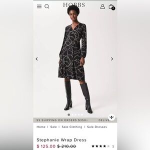 HOBBS London - Black Wrap Dress